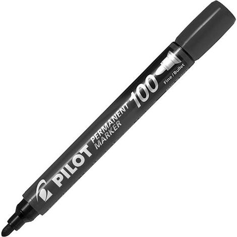 Pennarello indelebile Pilot SCA-100 - Nero perfetto per uso professionale P12 - Crea linee indelebili e dettagli nitidi con la massima precisione