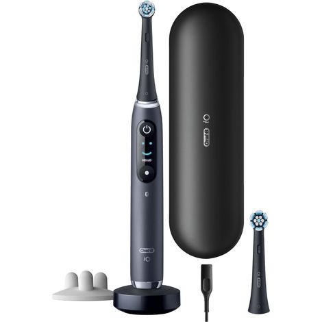Oral-B iO 9S Erwachsener Rotierende-vibrierende Zahnbürste Schwarz (1/3)