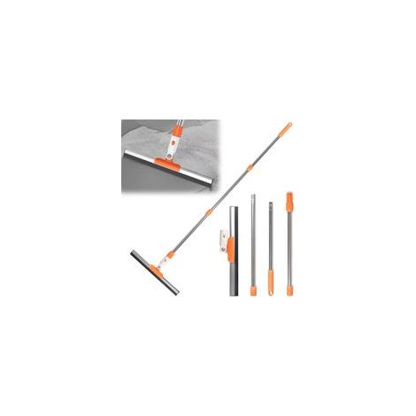 Orange Balai Raclette Floor, avec Double Lèvre en Caoutchouc, Balai Raclette Sol de Large 35cm avec Manche(130cm), Brosse d'Essuie Glace (1/5)