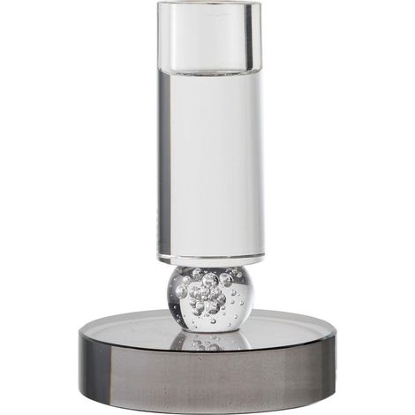 Vina Kerzenhalter Ø9cm grau, weiß.