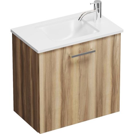 Burg Eqio Mineralguss-WT+WT-Unterschrank Frassino Dekor Cappuccino/Alpinw. GRP95