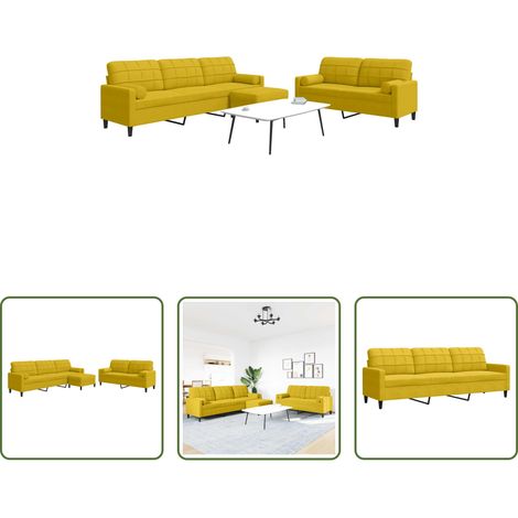 vidaXL Ensemble de canapés 3 pcs avec coussins et traversins velours (1/5)