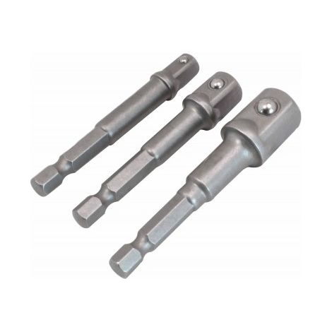 Juego de adaptadores de para llaves de vaso 1/4,3/8,1/2 con vastago para taladro o atornillador de 1/4" (1/2)