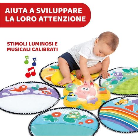 CHICCO TAPPETO SENTIERO DELLE STAGIONI SENSORIALE E INCASTRI 5 TAPPETINI +SUONI E LUCI PER NEONATO E BAMBINI 9+ MESI (1/5)