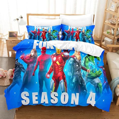 KLVGTIFS PU - 3 Pièces Housse de Couette,Housse de Couette 150x200cm +2 Taies d'oreiller 50x75cm en Microfibre Super Douce Animé-9 (1/5)