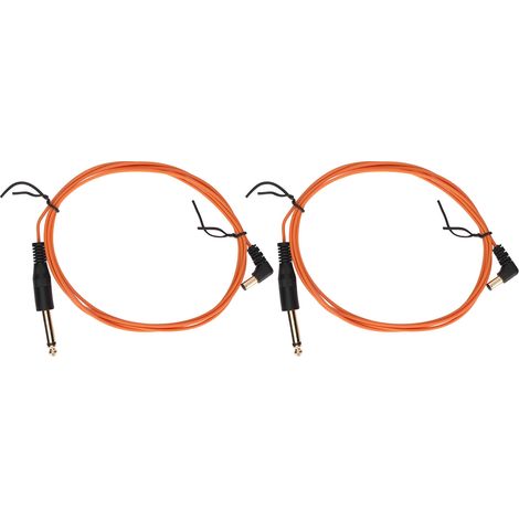 2 pièces câble de machine à tatouage 1,8 m, connecteur DC tête coudée, transmission stable, diamètre 2,2 mm, couleur orange (1/5)