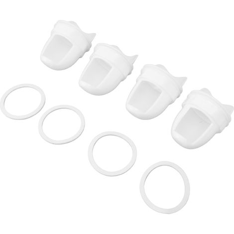 Mangeoire pour poules et canards, imperméable, réduit le gaspillage, distributeur gravitaire DIY avec couvercle pour seau ou bac, blanc (1/5)