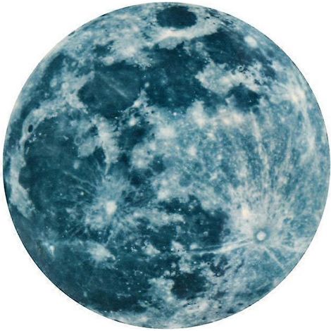 Sticker mural fluorescent 3D Lune de 20 cm, amovible et phosphorescent