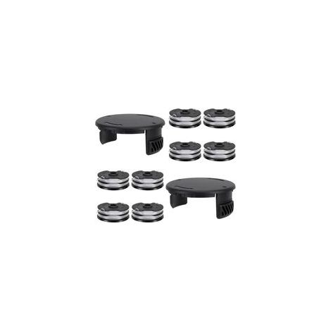 8 bobines de fil pour débroussailleuse + 2 couvercles amovibles – Compatible avec modèles LIDL PRTA 20-Li, PRT 550, PRT 300, C3 A1B2, A1, A3 (1/5)