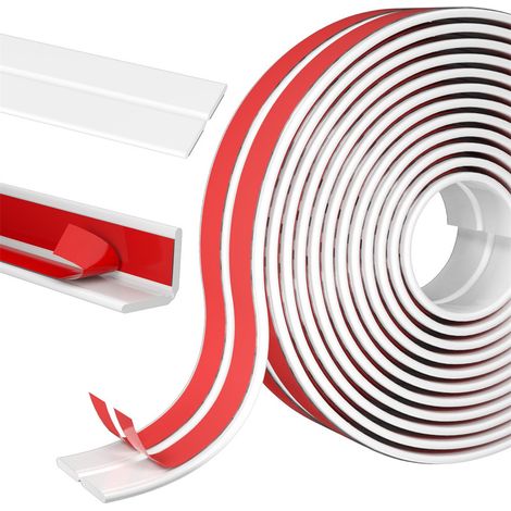 Protège-angle mural, Garde-corner et protection de bord auto-adhésifs, Baguette de finition souple en PVC, 40mm10m (1/5)
