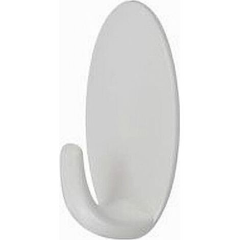 Set 5 Pz Ganci Appendini Adesivi Ovali A Parete Cucina Bagno Attaccapanni 59678 (1/2)