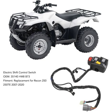 Interrupteur Commande Électrique Vitesse 35140 HM8 B73 Démarrage Arrêt Moteur Phare Compatible Honda Recon 250 250TE 2007-2020 (1/5)