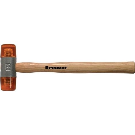 PROMAT Plastikhammer Kopf-Ø 35 mm Kopflänge 103 mm, Celluloseacetat Holz Stiel (1/3)