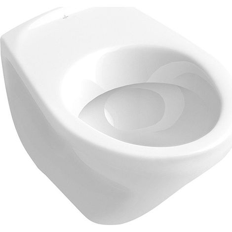 O.novo, WC a cacciata, 360 x 550 mm, senza foro per coperchio WC, modello sospeso, scarico orizzontale, porcellana sanitaria, NF White CeramicPlus