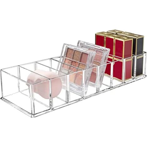 Organisateur cosmétique, 8 compartiments, boîte de rangement maquillage, tiroir carré, coffret beauté transparent, rangement pour commode, chambre, coiffeuse (1/5)