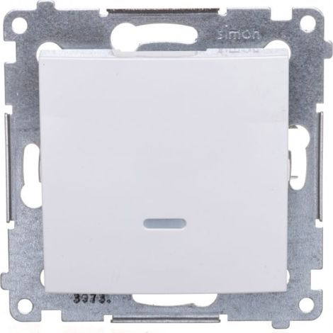 Interrupteur unipolaire Simon 54 avec témoin lumineux, blanc DW1AL.01/11