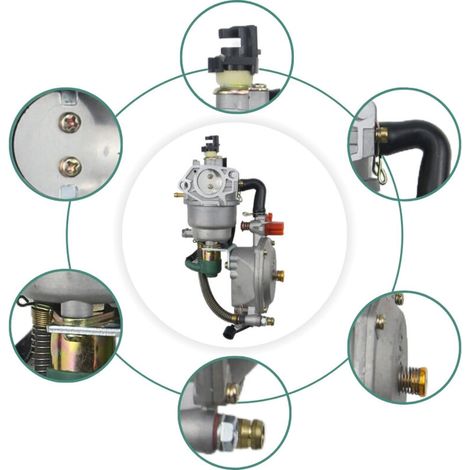 Carburateur bi-carburant 188F, groupe électrogène GPL/GN 5-8 kW GX390, carburateur pour gaz naturel (1/3)