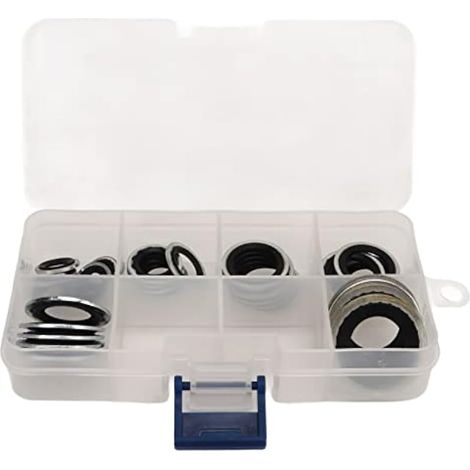 Kit de 30 joints d'étanchéité pour climatiseur et compresseur, avec boîte de rangement transparente, léger et portable. (1/4)