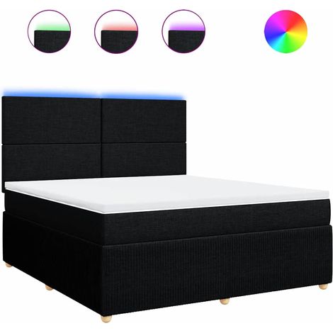 Maison Exclusive - Boxspringbett mit Matratze Schwarz 180x200 cm (1/5)