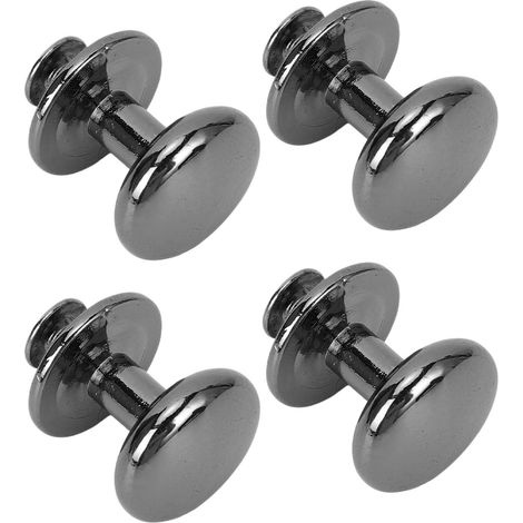 Lot de 10 rivets à tête ronde de 18 mm de diamètre avec vis de 8 mm pour poignées de tiroir et ciseaux (outil de fixation argenté et noir). (1/5)
