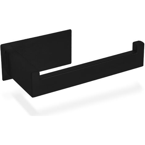 Toilettenpapierhalter ohne Bohren selbstklebend Edelstahl 304 in Schwarz (1/4)