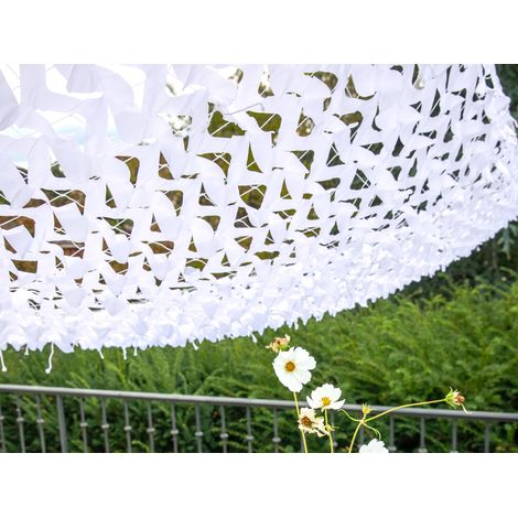 Filet d'ombrage triangulaire polyester Oxford, 3,4 m, blanc - Jardiline