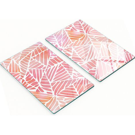 Taglieri e vassoi decorativi in vetro con motivo astratto, 2x30x52 cm (1/5)