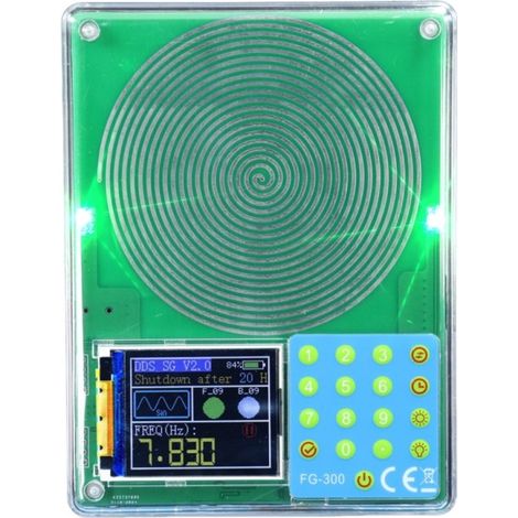 Générateur de signaux portable multifonctionnel et de haute précision FG-300 : génération de signaux de 0,001 Hz à 200 kHz (onde de Schumann 7,83 Hz). (1/5)