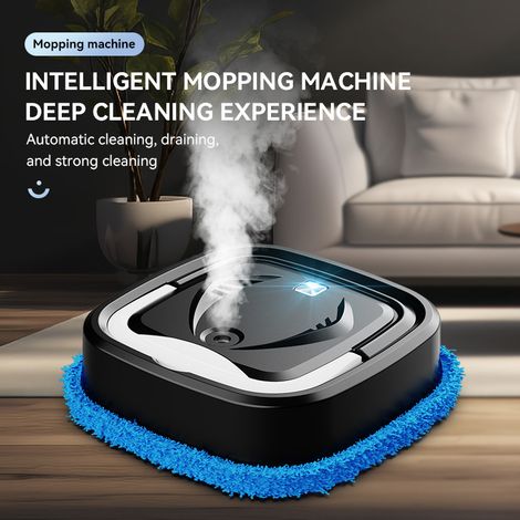 Robot Laveur de Sol Intelligent avec Brumisation, Nettoyeur de Sol Automatique Sec et Humide, Robot de Lavage pour Parquet Carrelage (1/3)