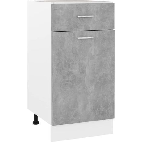 Schubunterschrank Betongrau 40x46x81,5 cm Holzwerkstoff (1/5)