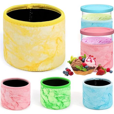 4-teilige Neopren-Eiscremehüllen, isolierte Eiscremehüllen für Ninja Creami Pints, isolierte Pint-Hüllen für NC 501, NC 500, für Zuhause, Partys, Outdoor-Gebrauch (24 OZ) (1/5)