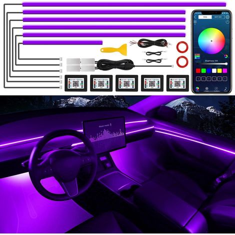 Auto LED Ambient Licht mit App-Steuerung und Musik-Sync (1/5)