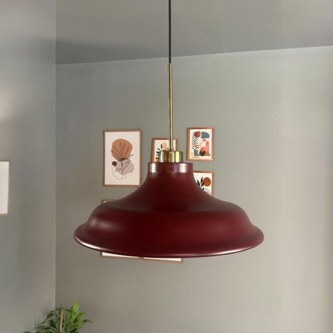 bamyum Bergo Suspension Luminaire Industrielle Rétro en Metal de 26 cm, Lustre de Salon Vintage, Éclairage de Plafond pour Chambre, Cuisine, Plafonnier, Lampe Suspendue (1/5)