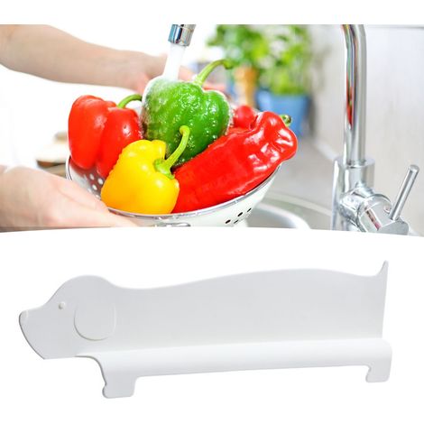Pare-éclaboussures d'évier polyvalent, résistant à la chaleur et robuste, pour plans de travail de cuisine, blanc (1/5)