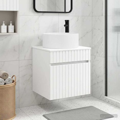 vidaXL Mobile lavabo da parete Bianco 49 x 44,5 x 65,5 cm