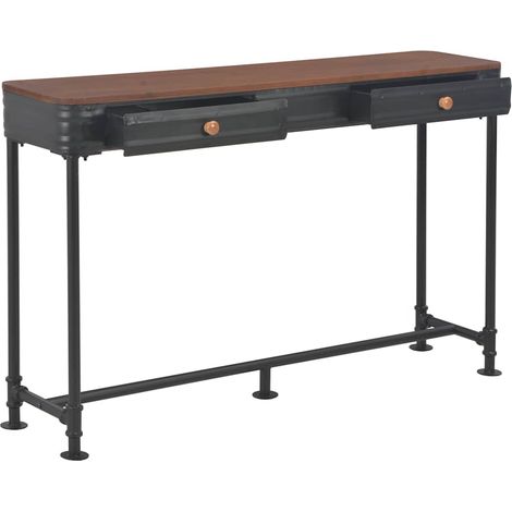 Maison Exclusive - Tavolo Consolle 2 Cassetti 120x30x75 cm in Massello di Abete (1/5)