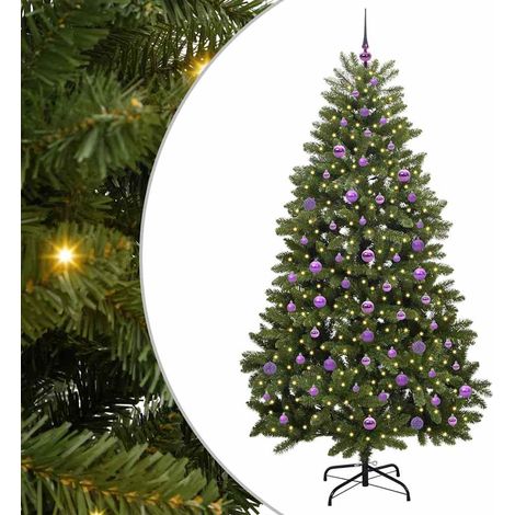 Sapin de Noël,Arbre de Noël artificiel Vert 210 cm PVC et métal CFW26373 (1/5)