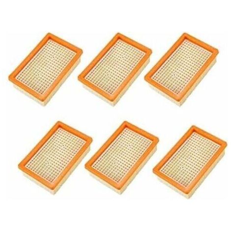 Lot de 6 Filtres pour Aspirateur Karcher MV4 MV5 MV6 WD4 WD5 WD6, PièCes de Rechange Filtre HéPatique--TRIMEC (1/5)