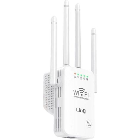 Répéteur WiFi - LINQ - WLAN 500 - Grande portée - 300 Mbps - 4 antennes réglables (1/4)