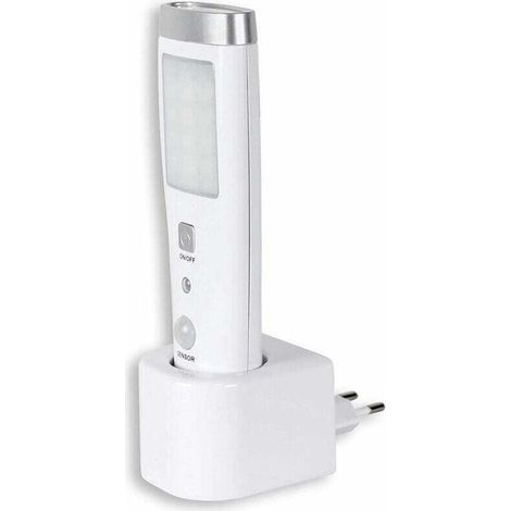 (Weiß) Notfall-Sensor-Taschenlampe Anwesenheitssensor-Taschenlampe 60° Winkelerkennung 15 LED Wiederaufladbarer Akku