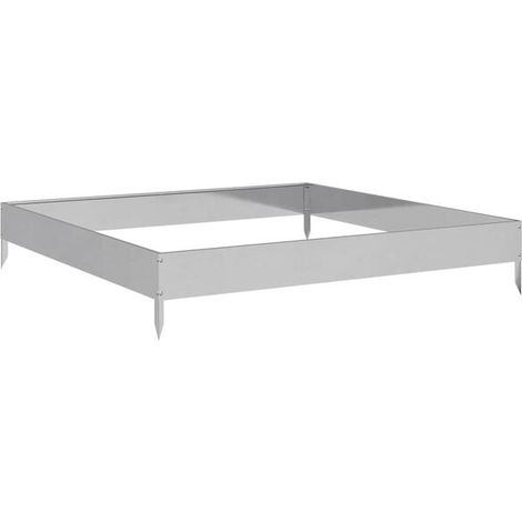 Jardinière surélevée en acier inoxydable 100 x 100 x 18,5 cm (1/5)