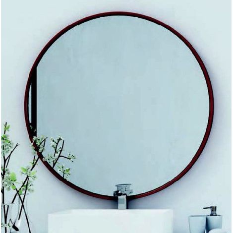 BATHME QUEENS Espejo Redondo Marco Negro Mate - Medida: 60 CMS - ref: SA.EMC600
