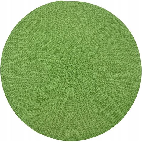 Set de table en paille pour assiettes, vert, 38 cm, 1 pc.