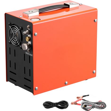 Mophorn PCP Luftkompressor 350W, 30MPa, DC 12V und AC 230V, 4500PSI 300bar, Lüfterkühlung, manueller Stopp, Konverter für Zuhause und Auto, Hochdruckkompressor für Luftpistolen und Tauchflaschen (1/5)