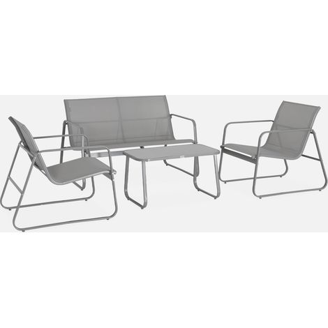 Conjunto de jardín de metal , 4 plazas