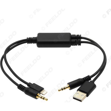 Compatible with BMW/Mini/E90/E81 USB/AUX audio interface. USB cable and AUX audio cable included. (1/5)