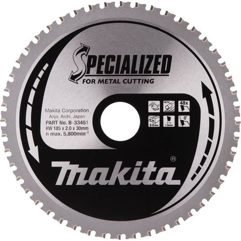 MAKITA B-33451 Specialized TCT for metal 185mm x 30mm x 48T