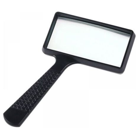 Loupe portative 10X, loupe rectangulaire 100 × 50 mm, lentille en verre résistant aux rayures, idéale pour la lecture, les loisirs, les réparations et l'observation. (1/4)