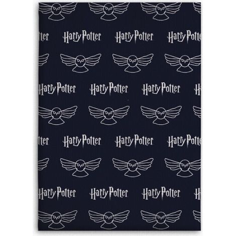 Plaid - Harry Potter Fond Noir - 180 cm x 200 cm
