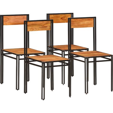 Esszimmerstühle 4 Stk. Massivholz Akazie (1/5)